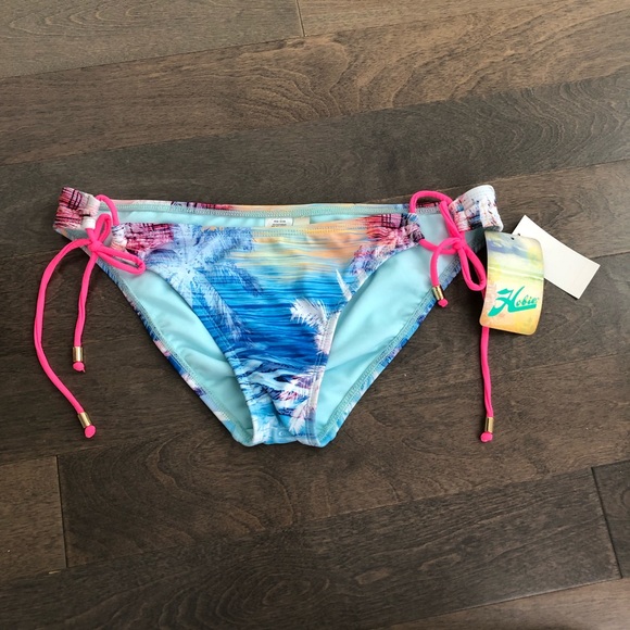 Hobie Tropical Colorful Palm Ocean Bikini Bottoms - Picture 2 of 7